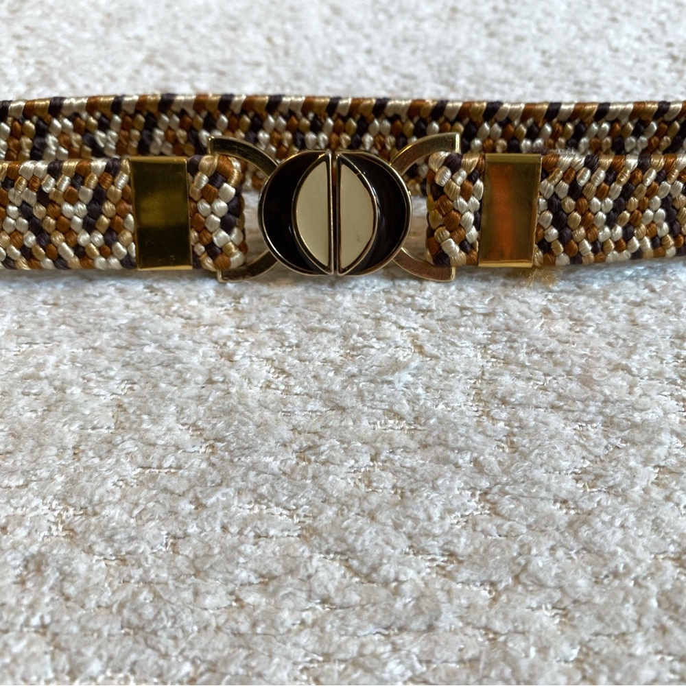 Vintage Gold and Brown Woven Belt